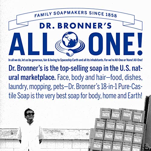 ברונר-סבון סוכר אורגני-עשוי בשמנים אורגניים, סוכר ואבקת שיקקאי, שימוש 4 ב-1: ידיים, גוף, פנים ושיער, מנקה, מעניק