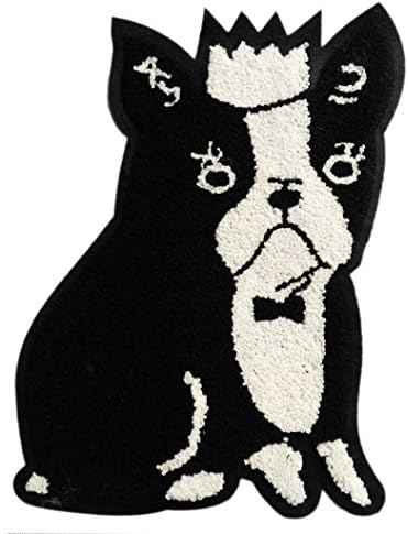 Xxl גדול במיוחד חמוד חמוד שניל בוסטון טרייר חולצה טלאי 28 סמ - תג - טלאים - ג'קט - ז'קט - קפוצ'ון - בנים - אפליקציה - כלב