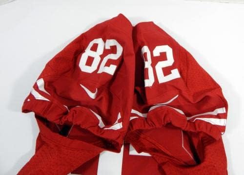 2012 סן פרנסיסקו 49ers Mario Manningham 82 משחק הונפק אדום ג'רזי 46 DP34829 - משחק NFL לא חתום משומש