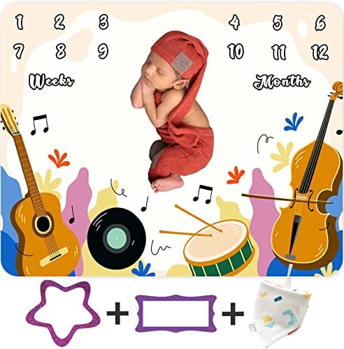 נושא הקונצרט של Kikidor נושא תינוק חודשי שמיכה שמיכה ילד ילדה נערת נגינה חדש מתנה לתינוק רקע רקע רקע יילוד מקלחת