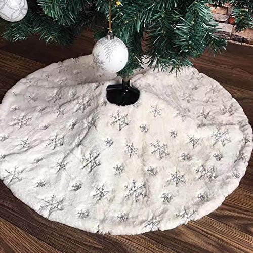 Lazyspace בגודל 48 אינץ 'חצאיות עץ חג מולד, כיסוי עץ עץ עץ עץ מחצלת דקורטיבית לחג המולד של חג שמח קישוט מסיבת