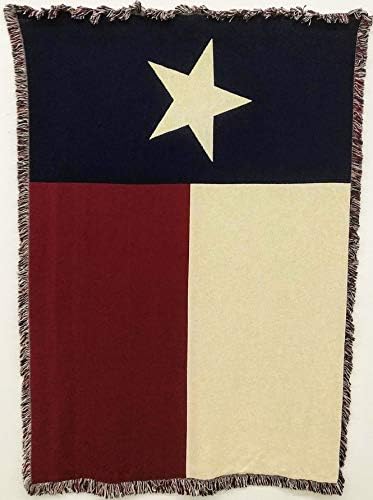 שמיכת דגל מדינת טקסס - מתנה לזרוק שטיחים רכים ארוגים מכותנה - תוצרת ארהב