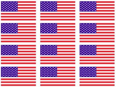 מדבקות קסדת דגל אמריקאיות בארהב - גודל: 2 x 1 - כובע קשה, קסדה, חלונות, קירות, פגושים, מחשב נייד, ארונות וכו '.