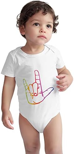 Mocsone ASL אני אוהב אותך שפת סימן יילוד ילד ילד רומפר סרבל בגד גוף תלבושות לתינוקות בגדים לתינוקות