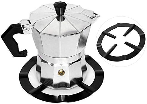 FDIT MOKA HOLD HOLDER תנור תנור ברזל אל חלד שחור מוקה קפה מדף קפה עגול תנור תמיכה תמיכה כלים למטבח
