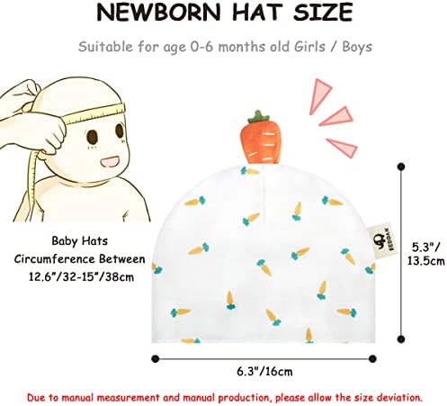 כובעי כפפות של Beboan שזה עתה נולדו נקבעו 0-6 חודשים, כובע תינוקת כפה לבנות בנות בנות כובעי בית חולים רכים