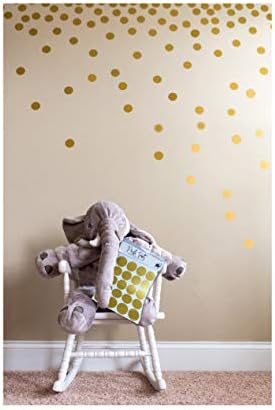 פוש נקודות מתכתי זהב מעגל קיר מדבקות מדבקות לחגיגי תינוק משתלת ילדים חדר טרנדי חמוד כיף ויניל נשלף עגול מנוקדת דקור בטוח