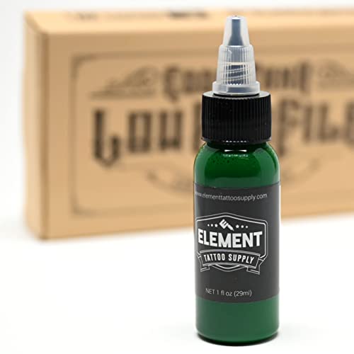 אלמנט קעקוע אספקת - ירוק קעקוע דיו-1 עוז בקבוק עבור צבע קעקוע והצללה-קבוע-בהיר-מודגש-מוצק-קל לשימוש-מקצועי אמן