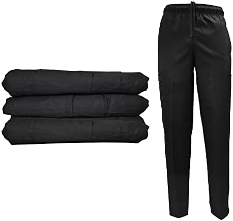 טבעי מדים קלאסי 6 כיס שחור שף מכנסיים עם רב חבילה כמויות זמין