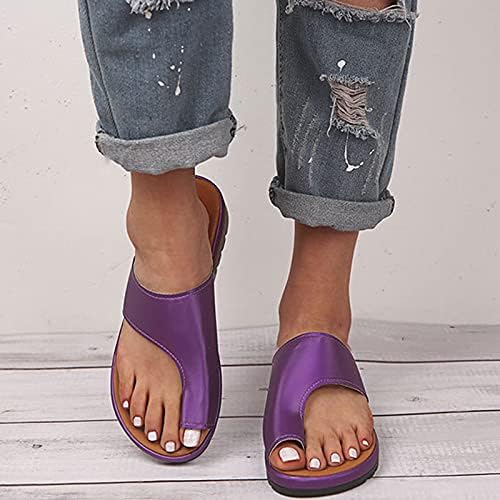 סנדלים לנשים 2023 פלטפורמה נוחה נשים סנדל נעליים קיץ מזדמן חוף כפכפים מגלשות שטוחות נגד החלקה