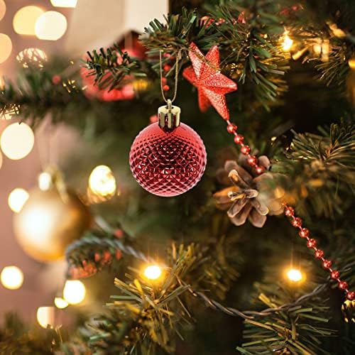עיצוב חג המולד של ABAODAM 30 יחידות קישוטי עץ חג המולד ערכות קישוטי עץ כולל כדורי חג המולד עץ