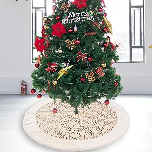 חצאית עץ קטיפה של Bestoyard עץ חג המולד סינר חצאית דקורטיבית חג המולד חצאית קישוט עץ