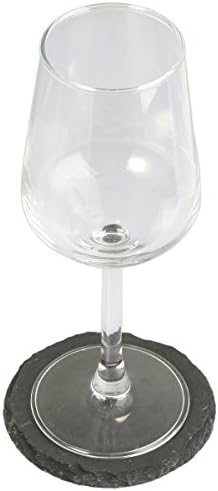 Mookaitedecor 4 אינץ 'חופי צפחה עגולים סט של 4, חופי מחצלות כוסות למשקאות, משקאות, כוסות יין