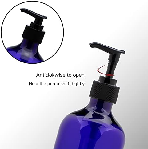 בקבוקי שמפו ומזגנים לשימוש חוזר - בקבוקי מקלחת של Kimqi 16 גרם הניתנים למילוי מחדש עם תוויות - 500 מל מתקן סבון