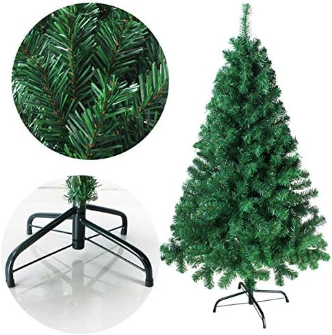 עץ חג המולד של עץ חג המולד של ZPEE ירוק, חומר PVC עץ אורן צירים מלאכותי קל להרכבה קישוט חג המולד לא 3M