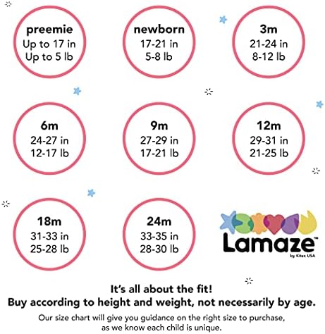 Lamaze Unisex-Baby סופר מסרק כותנה טבעית גוף גוף שרוול ארוך, סגירת הצמד, 5 חבילה