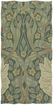 Alaza William Morris מדפיס מגבת יד יוגה כושר כושר כותנה מגבות ספא ​​מגבות סופגות רב תכליתי למטבח אמבטיה מלון בית