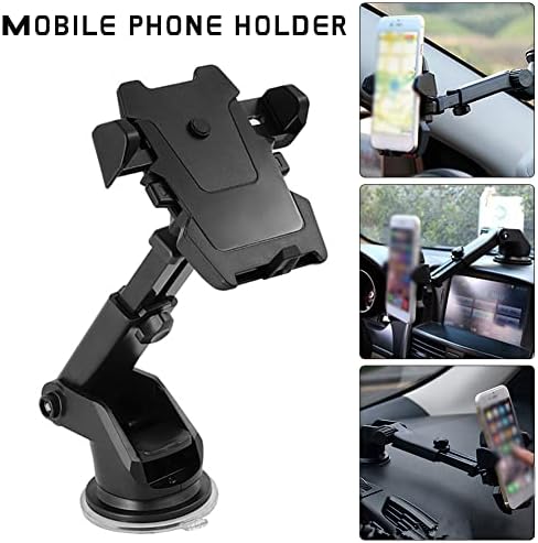 Qtthzzr טלפון הרכבה לרכב 360 מעלות רכב אוניברסלי מחזיק טלפון חכם מחזיק הרכבה על תמיכה מתכווננת מחזיק טלפון מתכוונן