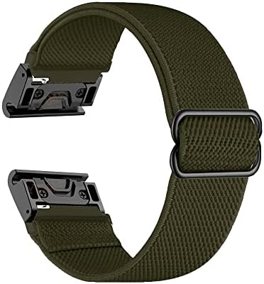 Sawidee for Garmin Fenix ​​7 6 5 רצועת רצועת כף היד 22 ממ לולאת ניילון מהירה של צמיד Watchband של QuickFit