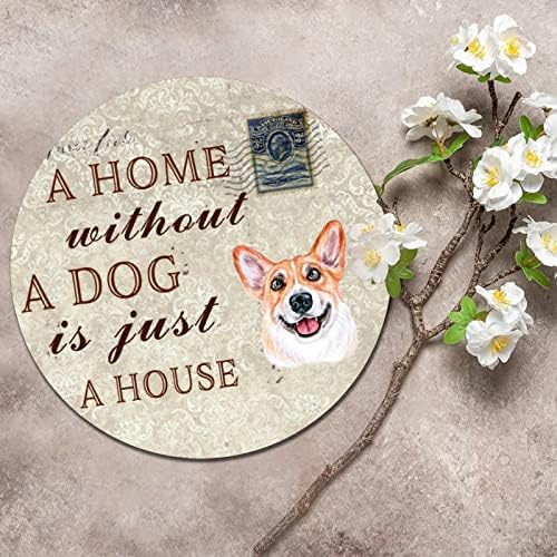 כלב מחמד מצחיק שלט מתכת מתכת בית ללא כלב הוא רק שלט זר וינטג