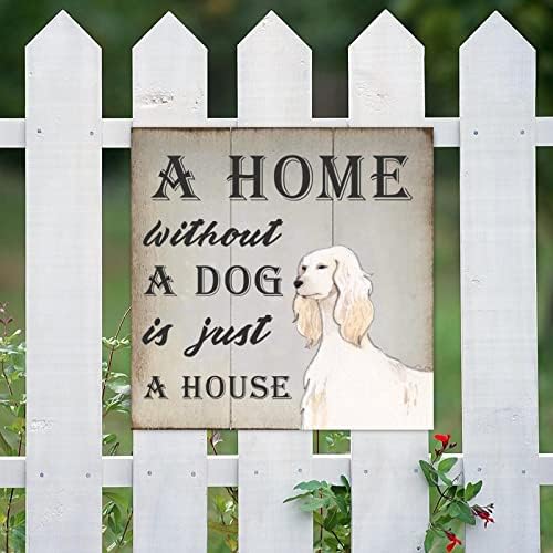 Evans1nism מצחיק כלב עץ שלט בית ללא כלב הוא רק בית שלט קיר עץ לברדור רטריבר כלב בית קיר עיצוב חובב כלבים מצחיק הדפסת