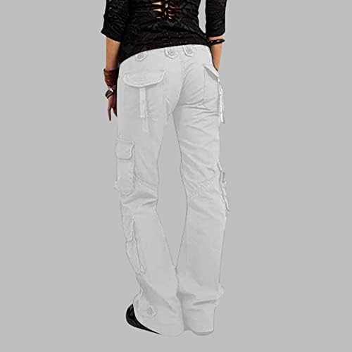 מכנסי מטען רגליים רחבות פלוס מכנסיים רחבים של מכנסי Y2K רופפים מכנסיים נשים בצבע אחיד מכנסי מכנסיים מכנסיים