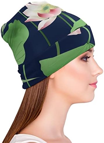 באיקוטואן לוטוס פרחי הדפסת כפת כובעי גברים נשים עם עיצובים גולגולת כובע