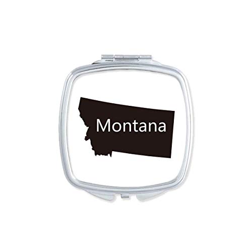 מונטנה אמריקה ארהב מפת מתאר מראה נייד קומפקטי כיס איפור כפול צדדי זכוכית
