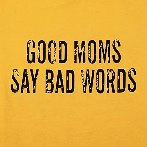 אמא סווטשירט נשים אמהות טובות אומרות מילים גרפיות חולצות שרוול ארוך גרפי