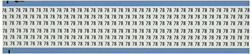 בריידי-78-פק ניתן למקם מחדש ויניל בד, שחור על לבן, מוצק מספרי חוט סמן כרטיס