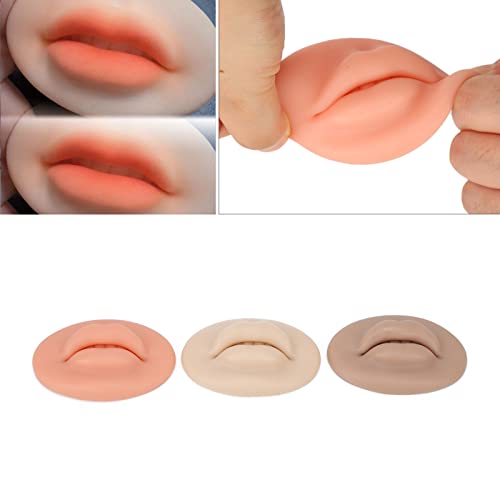 סיליקון שפות, 3 יחידות אלסטי שפתיים פירסינג דגם שפתיים עיסוק עור קעקוע עיסוק חצי קבוע רך אמיתי עור מגע תחושה