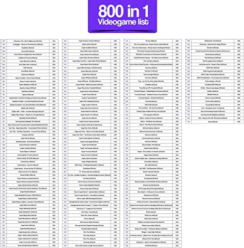 סופר 800 ב 1 משחק מחסנית עבור סנס סופר נינטנדו 16 קצת קונסולה, מחסנית עם 800 הפופולרי ביותר סנס משחקים