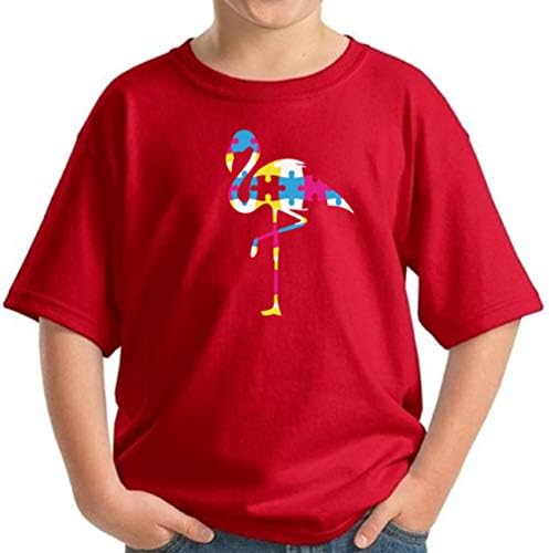 PEKATEES אוטיזם חולצת נוער פלמינגו פאזל חולצת טקס חולצת אוטיזם חמוד מתנות למודעות