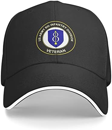 צבא ארהב חטיבת חיל הרגלים הוותיקת יוניסקס כובע בייסבול כובע כריך מתכוונן לכובע משאית ספורט