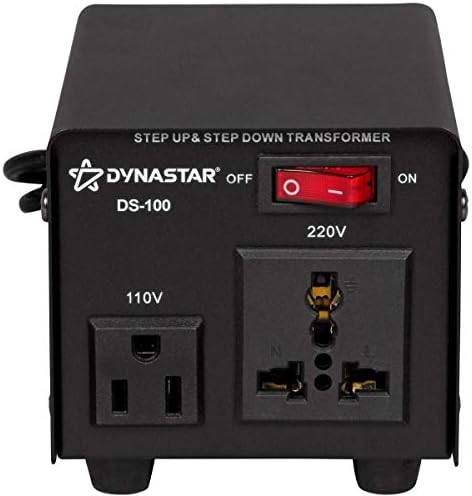 DynaStar Step Up & Step Down Converter and Trannforer, 110-220 עד 220-240 וולט; חובה כבדה, סליל חיים עמיד במיוחד, חמש שנים,
