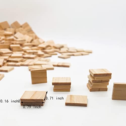 200 יחידות עץ ריק מכתב אריחי, עץ ריק שבץ נא אריחי עבור עשה זאת בעצמך קרפט אספקת קישוט