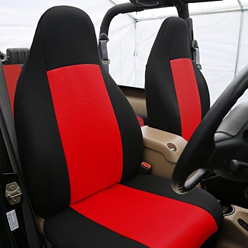 מכסה מושב מכונית קבוצתית FH סט קדמי סט אדום בד אדום - כיסויי מושב לרכב למושבי דלי כיסוי מושב אחד, כיסוי