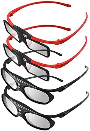 בובלוב קישור 3 משקפיים אקטיביים 4 יחידות חבילה משפחתית 3 משקפי תריס למבוגרים ולילדים לכל מקרני 3 לא יכולים להתאים למקרני אפסון,