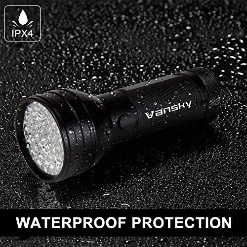 Vansky Black Light Blashles UV, 100 LED ו- 51 LED 395NM גלאי אור שחור לשתן של חתול כלב, כתמים יבשים ובאש מיטה,