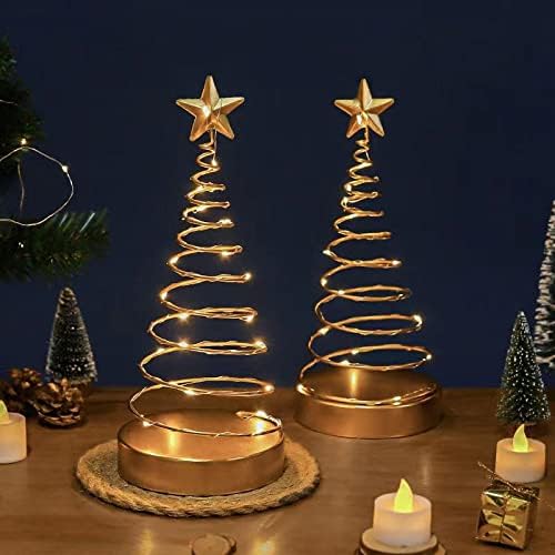 PPechot עיצוב נורדי בסגנון קישוטי עץ חג המולד, יצירתי מקורה, קישוטים לחג המולד מתכת