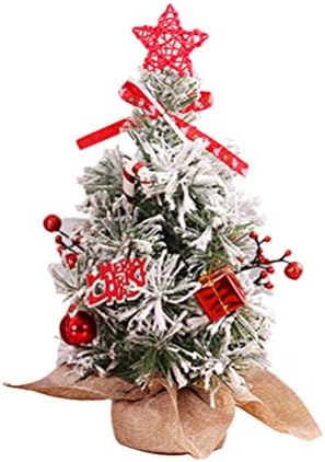 AMOSFUN חג שמח מיני עצי פירות יער פירות יער מלאכותיים בחר גזע שולחן שולחן עבודה מונה חג המולד עץ עץ קישוט קישוט