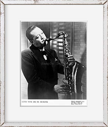תמונות אינסופיות צילום: לסטר וויליס יאנג מנגן סקספון, 1909-1959, נשיא, פרז, ג'אז אמריקאי