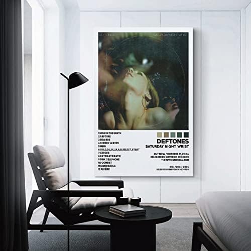 כרזת Deftones Saturday Night Poster אלבום פוסטרים פוסטרים כרזות לחדר אסתטי בד קיר קיר קיר עיצוב חדר שינה 16x24 אינץ '