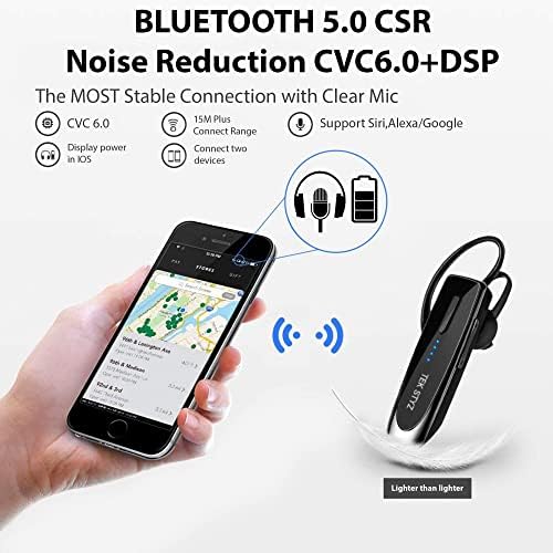 אוזניות Tek Styz התואמות ל- DJI Mavic Air 2 באוזן Bluetooth 5.0 אוזנית אלחוטית, IPX3 אטומה למים, מיקרופונים כפולים, הפחתת