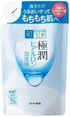 שטיפת פנים יפנית קצף ניקוי חומצה היאלורונית, מוצר יבוא מקביל, סט בקבוק 160 מיליליטר ומילוי 140 מיליליטר