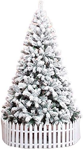 TOPYL 7.8ft Premium Premium Snow Snow Christman, עץ חג המולד לא מואר תלוי במעמד מתכת, טיפים לסניף PVC ידידותי לסביבה לקישוט