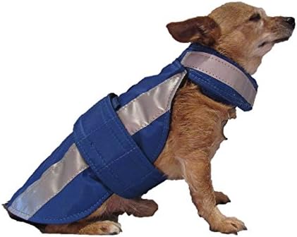 מעיל ניילון כבד של כלב כחול xsmall
