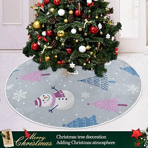 פתיתי שלג לחג המולד חצאית עץ חג המולד 36 אינץ 'תפאורה ביתית לחצאית עץ חג המולד לחג חצאית למסיבה שמח