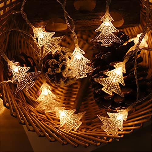 Yiisu 4ec66o LED עץ חג המולד אורות מיתר אורות חג המולד אורות מהבהבים אורות מיתר קישוטי חלון