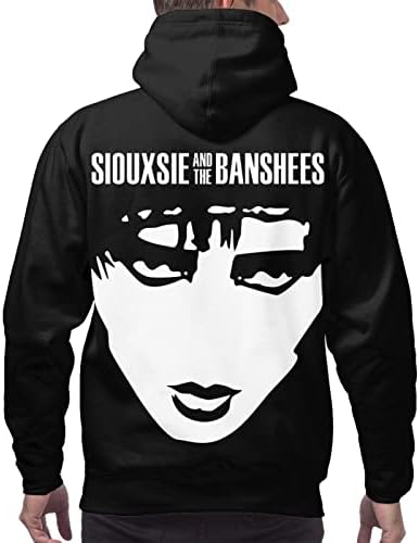 Buckderic Siouxsie and the Banshees Hoodie Mens Mens Tops Tops Tops Sullover Shocover Boaded Boaded